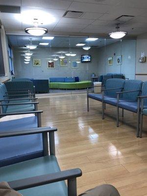 They have a HUGE waiting room; they even have a waiting area for children.