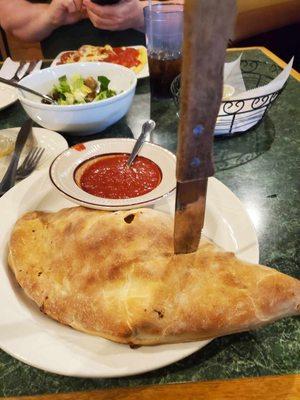 Calzone with mushrooms