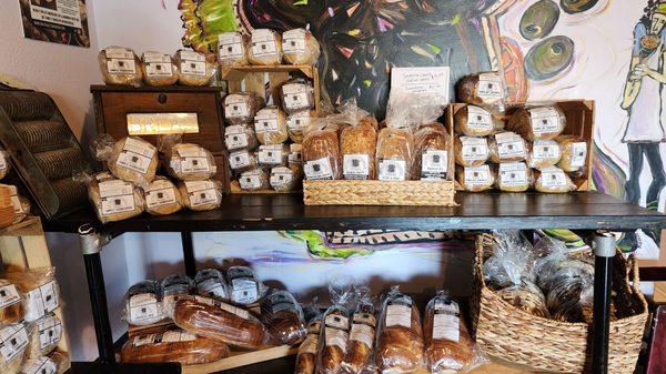 Great selection of sourdough bread options to select from.