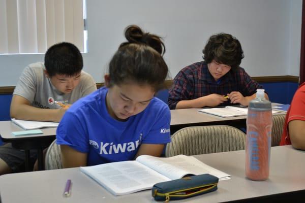 SAT students are preparing for the October SAT test in summer. Most students see improvement in their test scores every week.