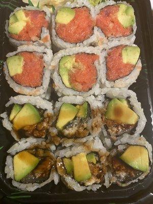 Spicy Tuna Roll Eel Avocado Roll