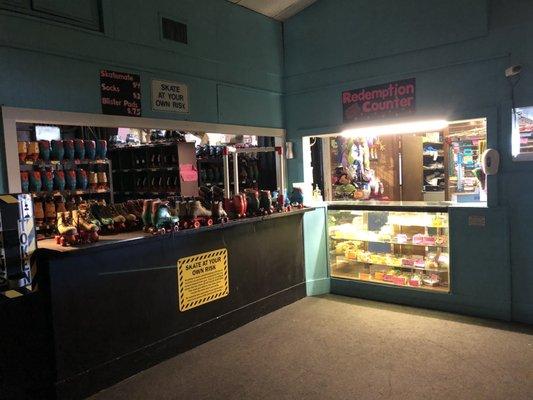 Skate Rental & Redemption Counter