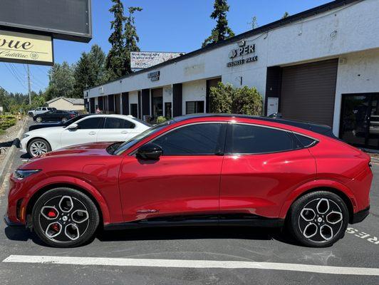 2023 Mustang Mach E. Front windows