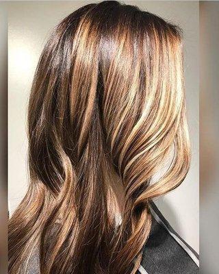 Blond highlights by Korey Burnham