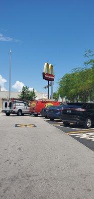 McDonald's parking area on Biscayne Blvd side