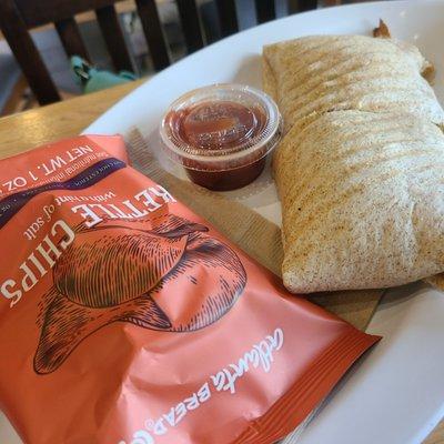 Wrap with chips.