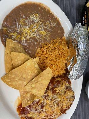 Chile Relleno plate. Surprisingly, I actually completed it all.