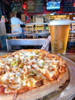 Pizza and beer, Thirsty Thursdays with buy one, get one half off beers.