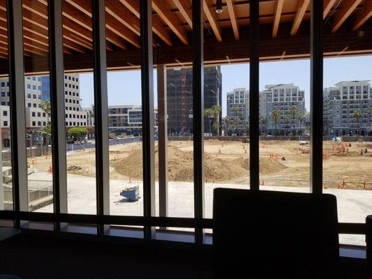 View from 2nd floor. Construction as of 5/2021. Can't wait until this space is developed.