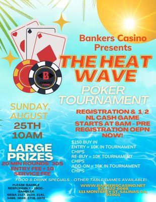 Poker Tournament this Sunday. Don't Miss Out!!