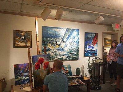 Vova Piven, oil painting demonstration at the annual Annapolis Art Walk in August