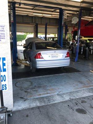 My car is getting worked on. Ac belt, transmission belt and valve cover gasket and 4 spark plugs. Air filter.. Sam was super helpful to me.