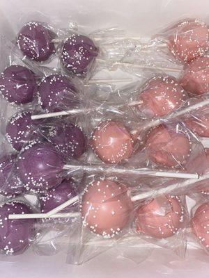 Cake Pops Purple/Cinnamon and Pink/Confetti