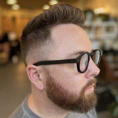 Taper fade with beard maintenance