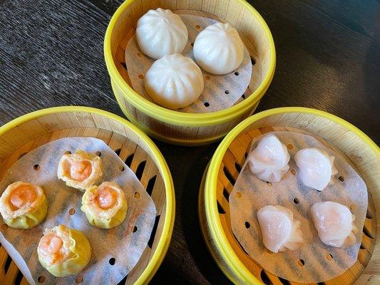 Shumai, Crystal Shrimp Dumpling, Egg Custard Bun