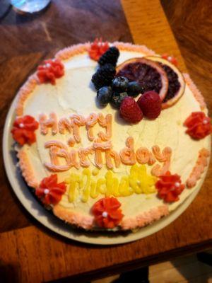 Blood Orange Birthday Cake.