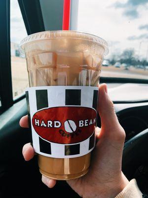 iced honey vanilla latte + extra shot of espresso