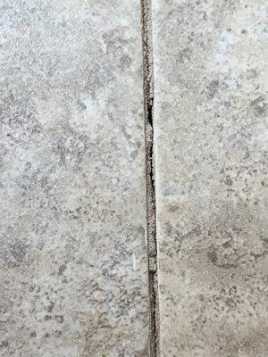 Crumbling grout days after second time around.