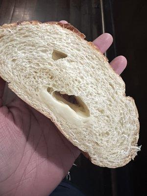 When you buy Cheese Bread and there's barely any cheese in it ‍ #disappointed