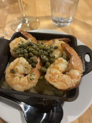 Garlic caper shrimp