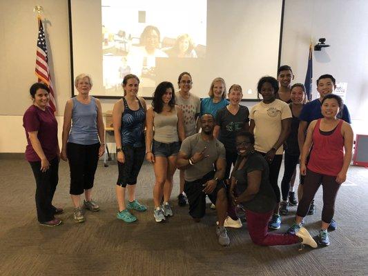 Palo Alto Veteran Affair's Fitness Class for employees in 2018.