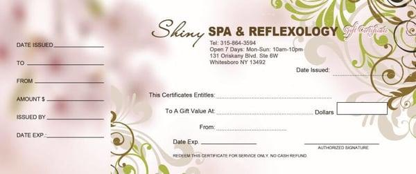 Gift Certificate Available