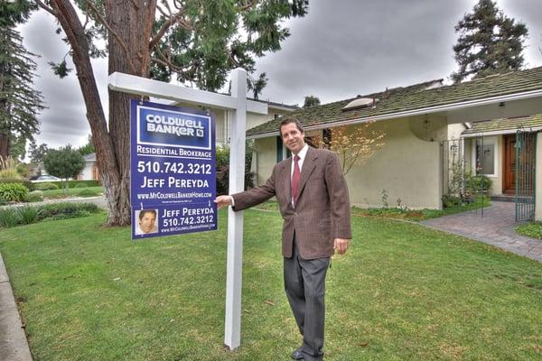 Livermore real estate agent Jeff Pereyda taking the opportunity to show off a great listing.