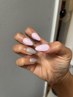 Gel almond nails