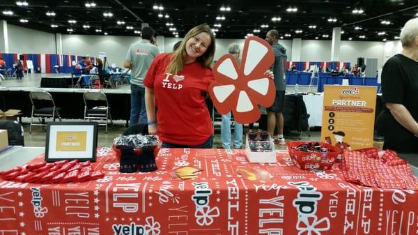 Come by and get your wellness/yoga on! Stop by the Yelp table and get free high fives! Even better, check in and some get schwag!!