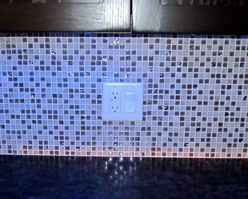 Motion sensored color changing LED under cabinet lighting