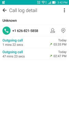 Proof that I was put on hold for 47 minutes before I hung up. I called back to tell them what happened.