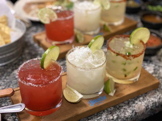 Margarita flight: strawberry, coconut (fav!), spicy.