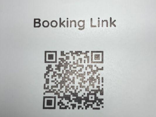 Online Booking QR code