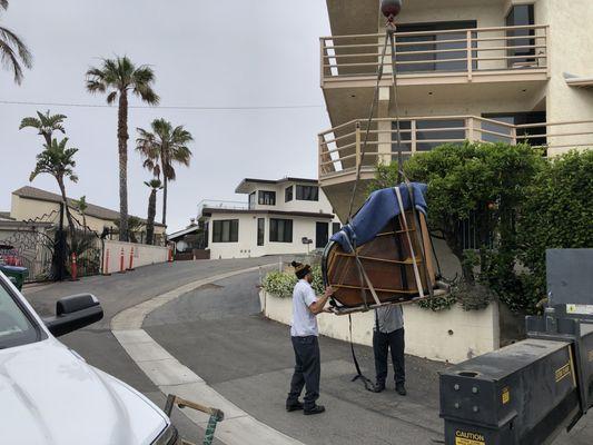 Crane Job Complete in Laguna Beach