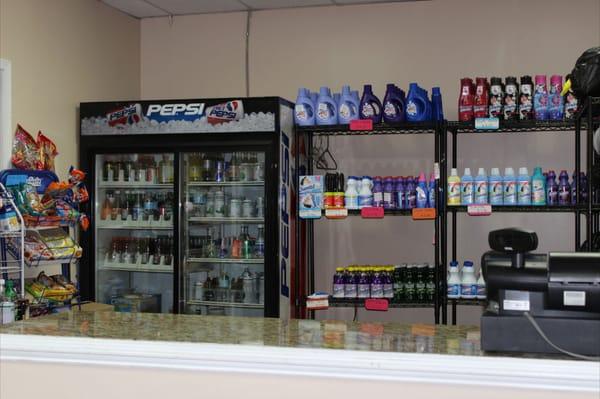 Enjoy  Your Favorite Refreshments and Wide Selection of Laundry Products