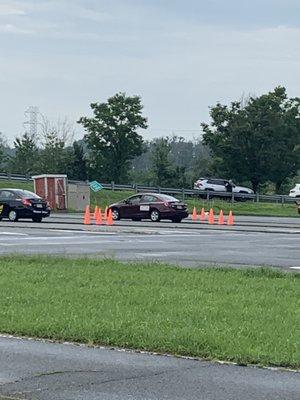 My son passing the dreaded parallel parking test thanks to the skilled instruction at US Driving School!