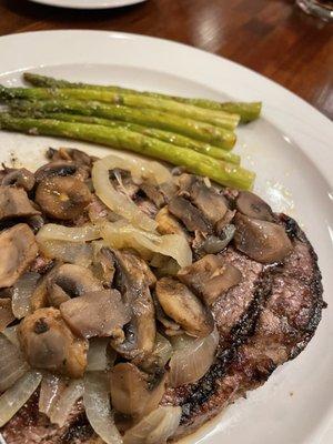 10oz Ribeye and Grilled Asparagus