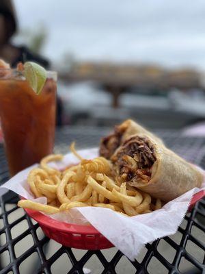 This is the Pismo wrap with curly fries. I'm not easily impressed, but this wrap did not disappoint.