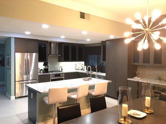 Kitchen remodeling and LED lighting.