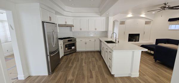 Custom made cabinets A to Z a full kitchen remodeling 
In Encino