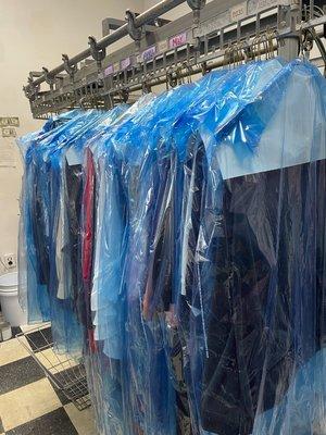 Dry cleaning ready for pickup!