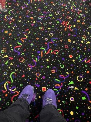 Flashy neon floor