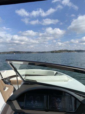 Beautiful day on the Lake while on a fantastic boat