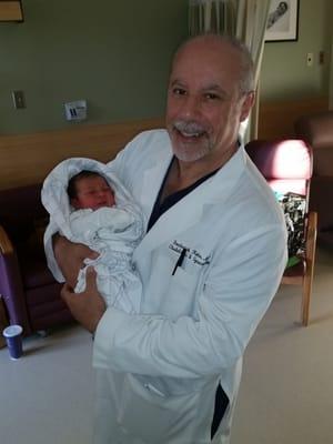 Dr Fredrick Kohn showing support even after the birth.