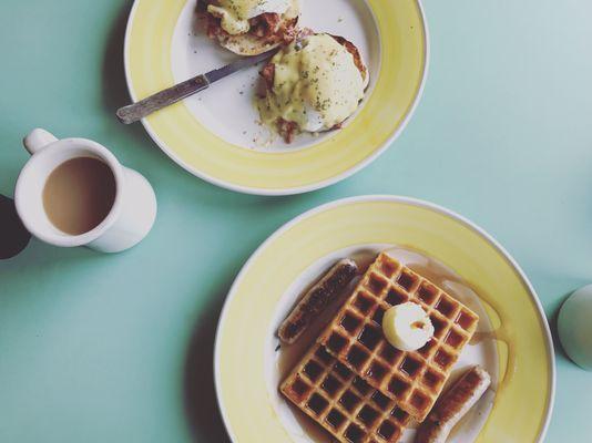 Belgian platter and Irish Benedict