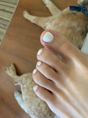 Toes weren't shaped at all, they're all very uneven.