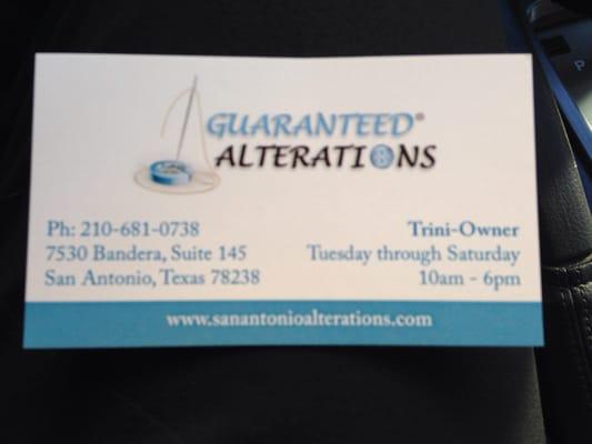 Guaranteed Alterations