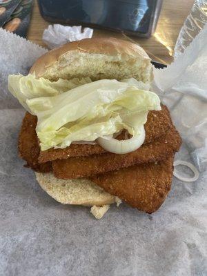 Fried Flounder Sandwich