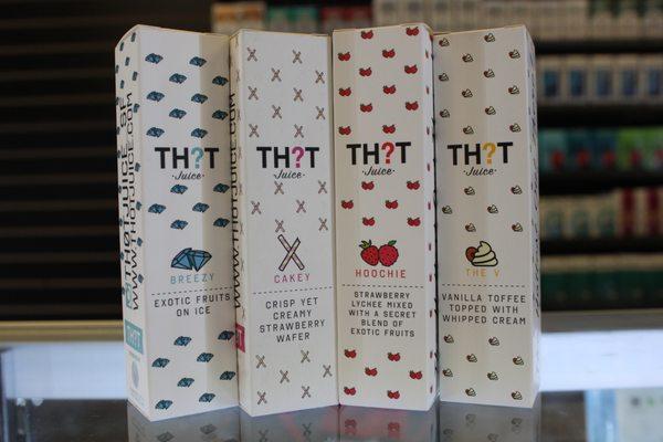 Thot Juice
 Breezy - fruit blend w/ menthol
 Cakey - Strawberry wafer
 Hoochie - Strawberry Lychee
 The V - Vanilla toffee w/ whipped cream