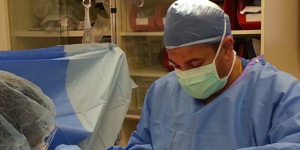 Dr. Darshan Shah in the Beautologie Surgery Center Operating Room